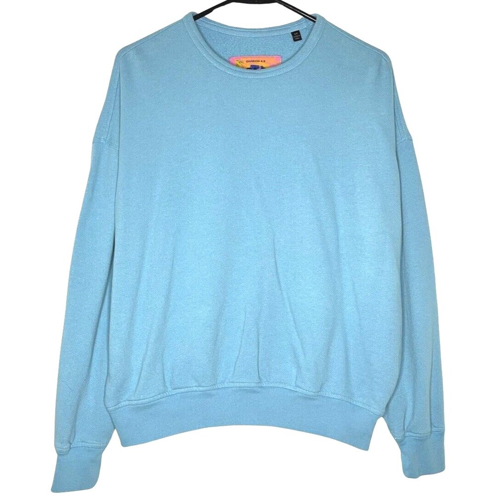 ATM Anthony Thomas Melillo Color Sweatshirt Womens Small Ocean Blue 100% Cotton